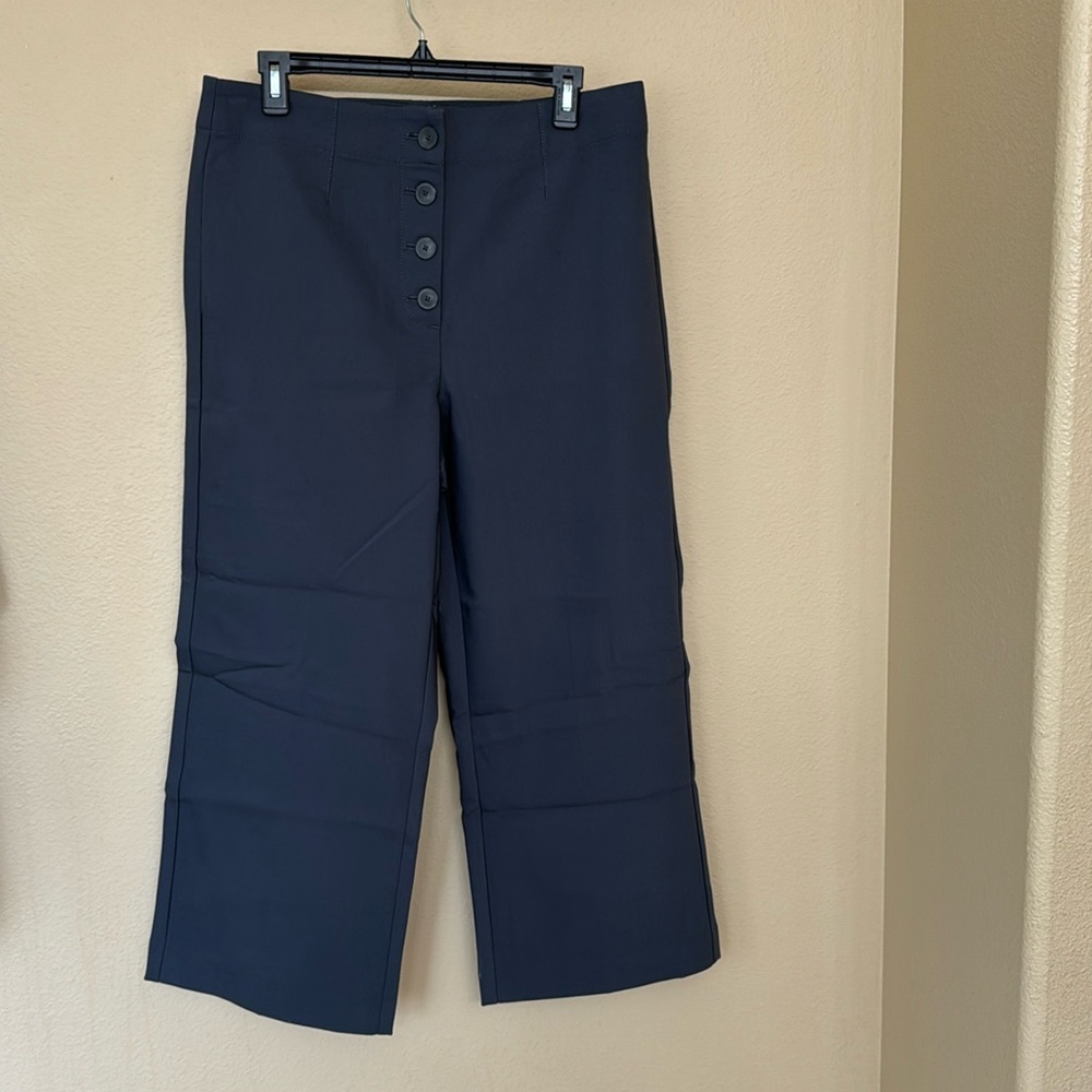 Gray high waisted wide leg Loft pants